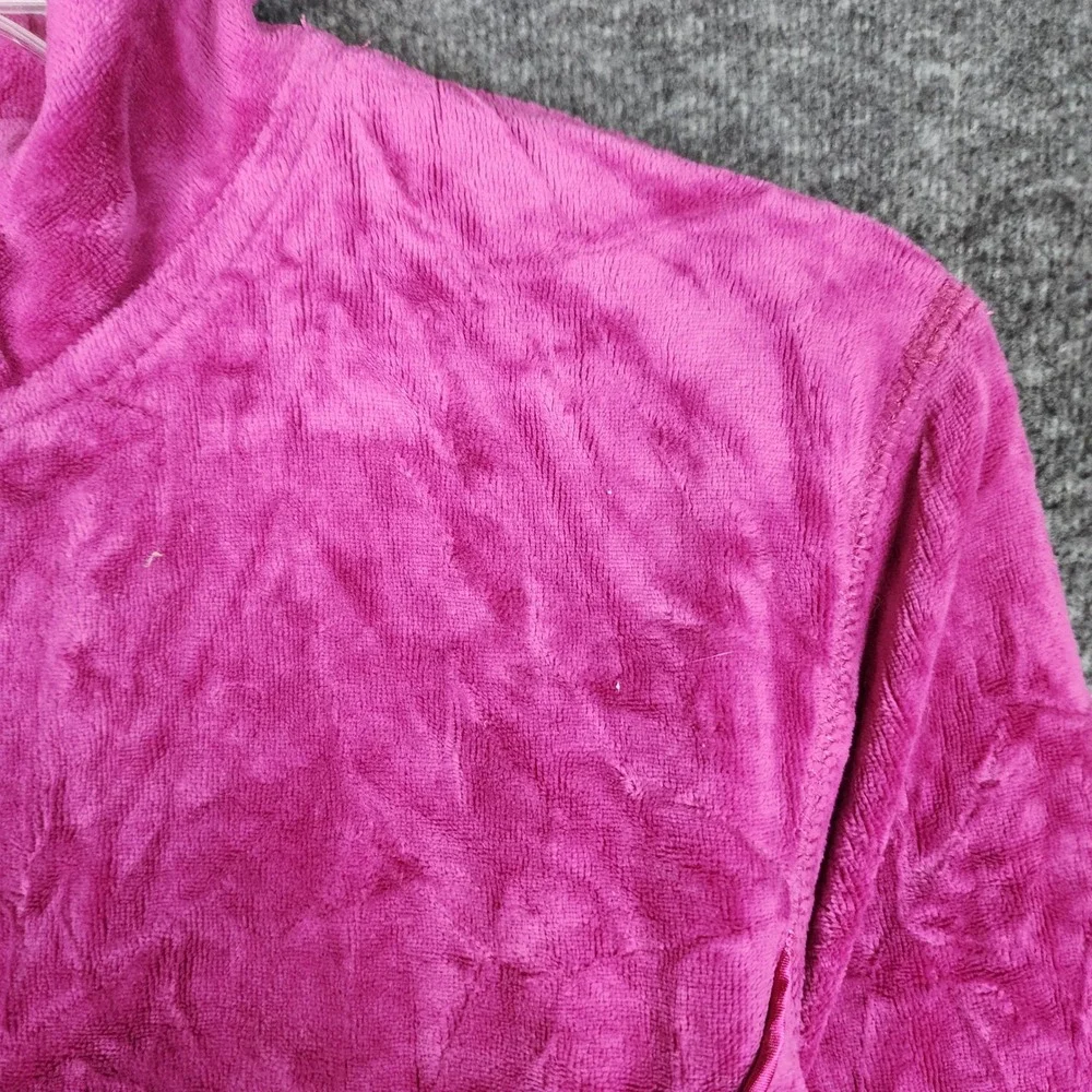 Kim Rogers Tracksuit Womens PM Pink Velour 2 Piece Set Full Zip Pants EUC